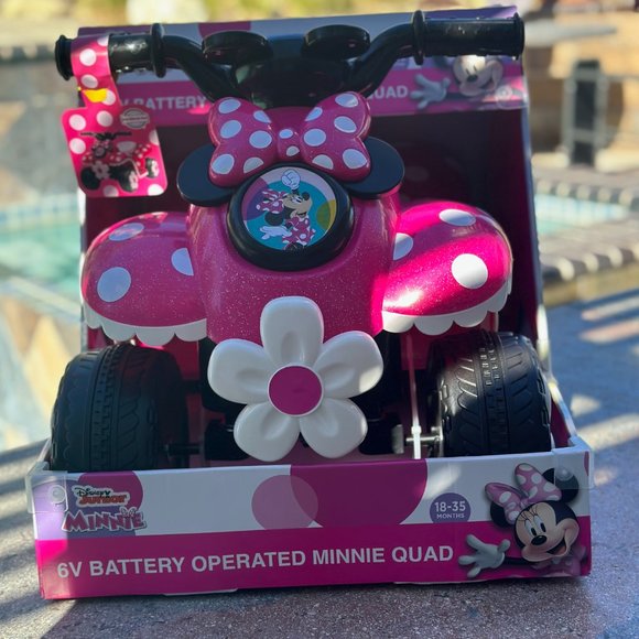 Disney Toys Disney Minnie Mouse Best Ride On Cars Quad 6v Battery